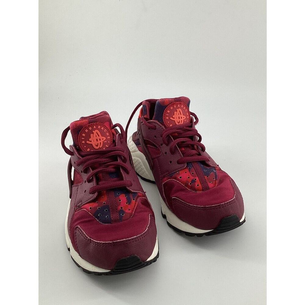 NIKE AIR HUARACHE RUN PRINT DEEP GARNET-BRIGHT CRIMSON SZ 6